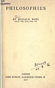 Cover of: Philosophies