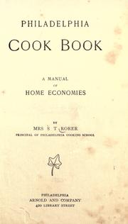 Cover of: Mrs. Rorer's Philadelphia cook book