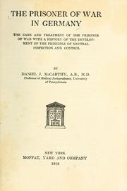 Cover of: The prisoner of war in Germany