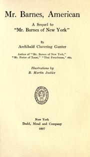 Cover of: Mr. Barnes, American: A Sequel To Mr. Barnes Of New York