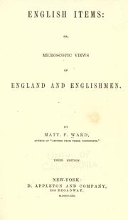 Cover of: English items