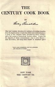 Cover of: The Century cook book