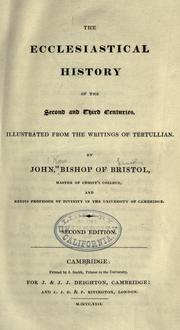 Cover of: The ecclesiastical history of the second and third centuries