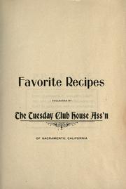 Cover of: Favorite recipes