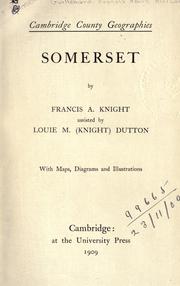 Cover of: Somerset