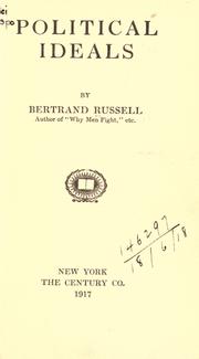 Cover of: Political Ideals