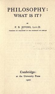 Cover of: Philosophy