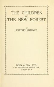 Cover of: The Children of the New Forest