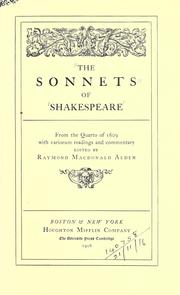 Cover of: Sonnets