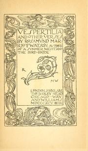 Vespertilia and other verses