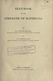 Cover of: Text-book on the strength of materials