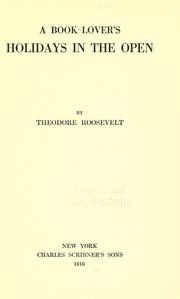 Cover of: A book-lover's holidays in the open
