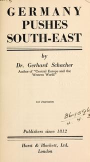 Cover of: Germany pushes south-east