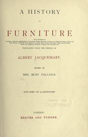 Cover of: A history of furniture