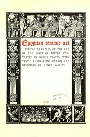 Cover of: Egyptian ceramic art