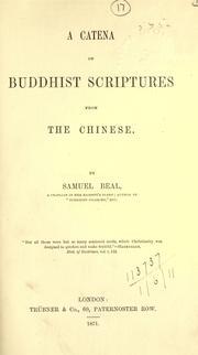Cover of: A catena of Buddhist scriptures from the Chinese