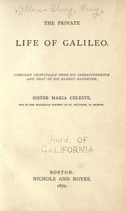 Cover of: The private life of Galileo
