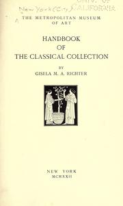 Cover of: Handbook of the classical collection