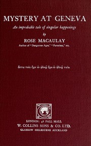 Cover of: Mystery at Geneva