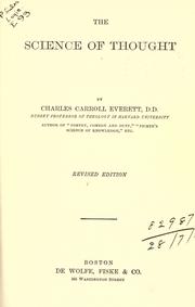 Cover of: The science of thought