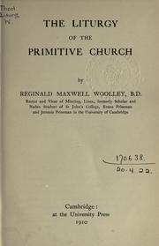 Cover of: The liturgy of the primitive church