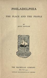 Cover of: Philadelphia: the place and the people