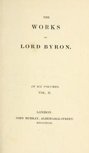 Cover of: The works of Lord Byron