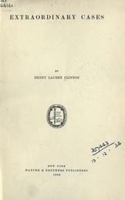 Cover of: Extraordinary Cases
