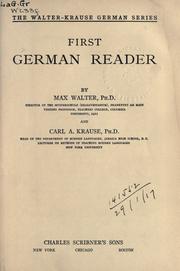 Cover of: First German reader
