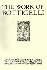 Cover of: The work of Botticelli