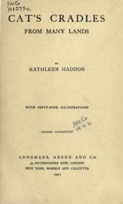 Cover of: Cat's cradles from many lands