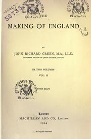 Cover of: The making of England
