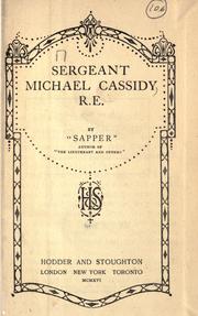 Cover of: Sergeant Michael Cassidy, R. E
