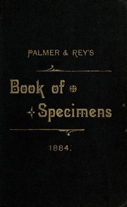 Cover of: New specimen book