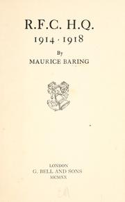 Cover of: R.F.C., H.Q., 1914-1918