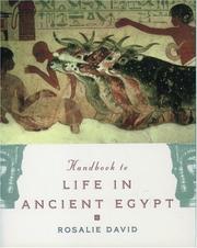 Cover of: Handbook to life in ancient Egypt