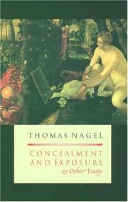 Cover of: Concealment and Exposure: And Other Essays