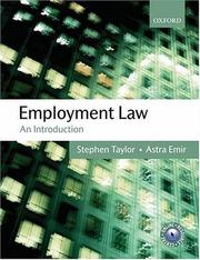 Cover of: Employment law