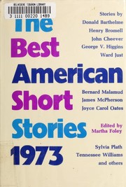 Cover of: The Best American Short Stories 1973
