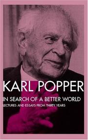 Cover of: In Search of a Better World: Lectures and Essays from Thirty Years