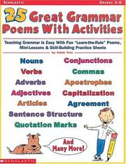 Cover of: 25 Great Grammar Poems with Activities (Grades 3-6)