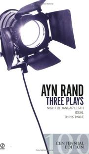 Cover of: Three Plays