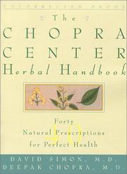 Cover of: The Chopra Center Herbal Handbook: Forty Natural Prescriptions for Perfect Health