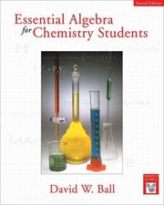 Cover of: Essential Algebra for Chemistry Students