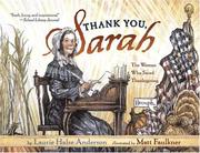 best books about Thankfulness For Elementary Students Thank You, Sarah: The Woman Who Saved Thanksgiving