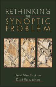 Cover of: Rethinking the synoptic problem