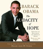 best books about Celebrities The Audacity of Hope