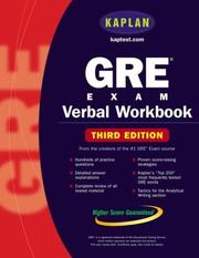 Cover of: Kaplan GRE Exam Verbal Workbook