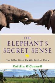 best books about Animal Rescue The Elephant's Secret Sense: The Hidden Life of the Wild Herds of Africa