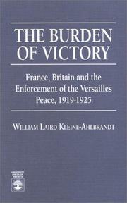 Cover of: The burden of victory